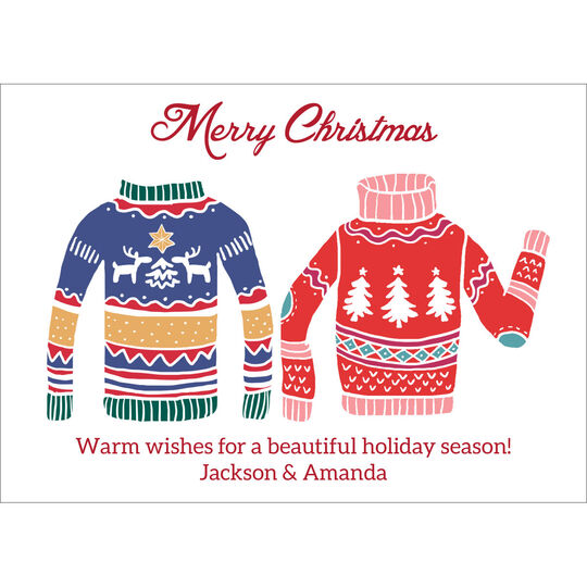 Ugly Sweaters Flat Holiday Cards